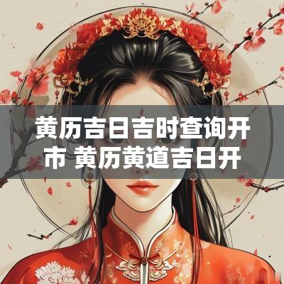 黄历吉日吉时查询开市 黄历黄道吉日开业
