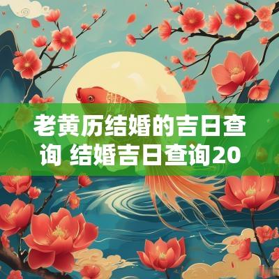 老黄历结婚的吉日查询 结婚吉日查询2025年