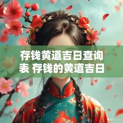 存钱黄道吉日查询表 存钱的黄道吉日
