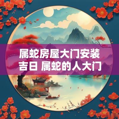 属蛇房屋大门安装吉日 属蛇的人大门朝向