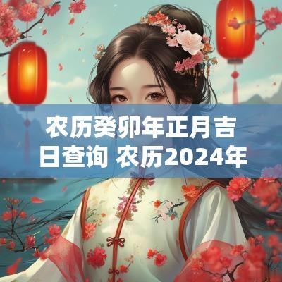 农历癸卯年正月吉日查询 农历2025年正月黄道吉日查询