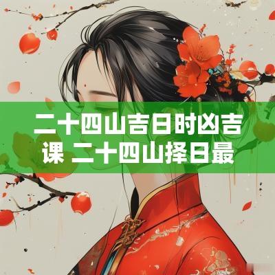 二十四山吉日时凶吉课 二十四山择日最吉