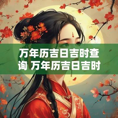 万年历吉日吉时查询 万年历吉日吉时查询2025年