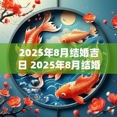 2025年8月结婚吉日 2025年8月结婚最佳日期
