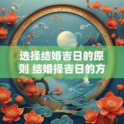 选择结婚吉日的原则 结婚择吉日的方法与步骤