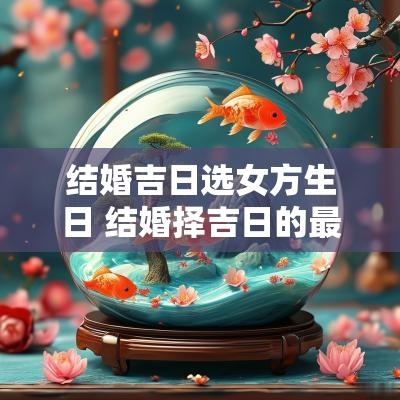 结婚吉日选女方生日 结婚择吉日的最佳方法