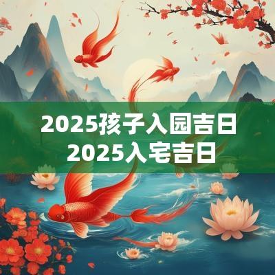 2025孩子入园吉日 2025入宅吉日