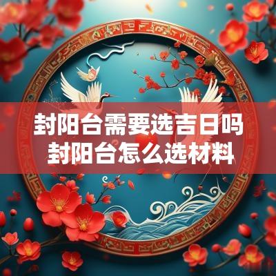 封阳台需要选吉日吗 封阳台怎么选材料