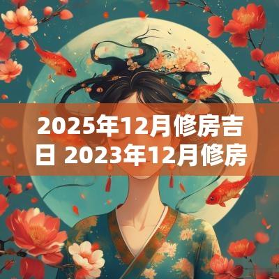 2025年12月修房吉日 2025年12月修房动工吉日查询