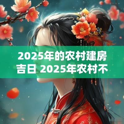 2025年的农村建房吉日 2025年农村不让建房子了吗