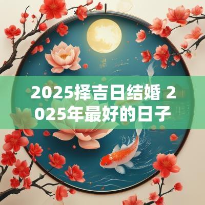 2025择吉日结婚 2025年最好的日子