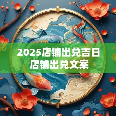 2025店铺出兑吉日 店铺出兑文案