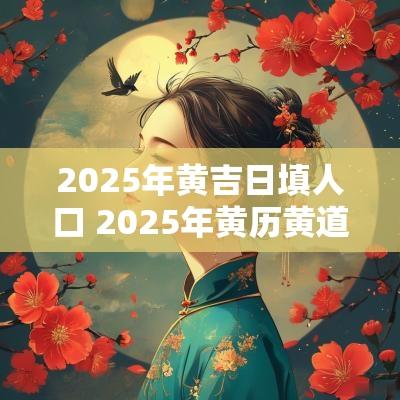 2025年黄吉日填人口 2025年黄历黄道吉日查询