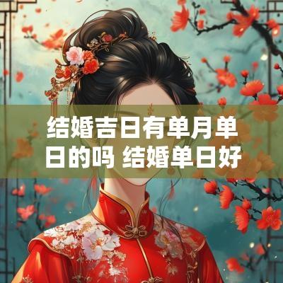 结婚吉日有单月单日的吗 结婚单日好还是双日好