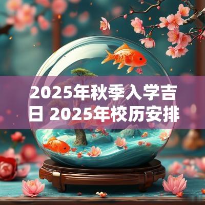 2025年秋季入学吉日 2025年校历安排时间表