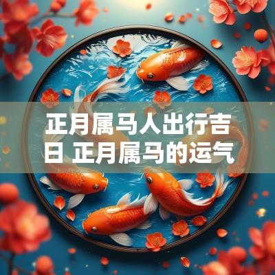 正月属马人出行吉日 正月属马的运气如何