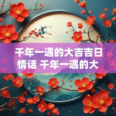 千年一遇的大吉吉日情话 千年一遇的大雪新年