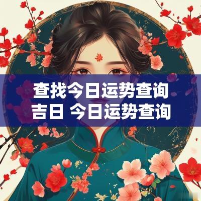 查找今日运势查询吉日 今日运势查询