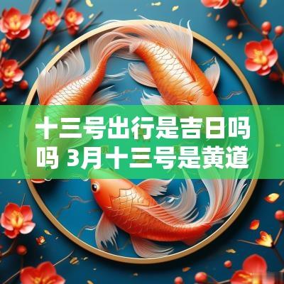 十三号出行是吉日吗吗 3月十三号是黄道吉日吗