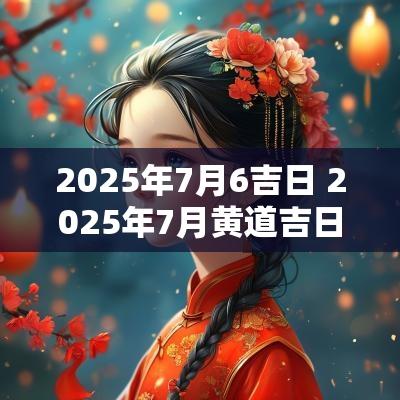 2025年7月6吉日 2025年7月黄道吉日