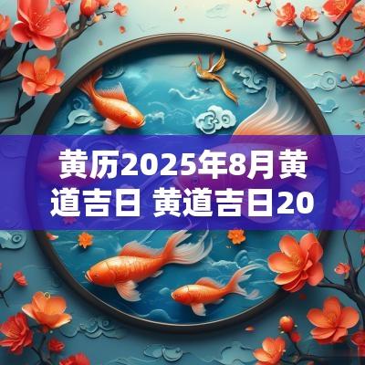 黄历2025年8月黄道吉日 黄道吉日2025年老黄历