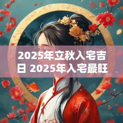 2025年立秋入宅吉日 2025年入宅最旺的吉日