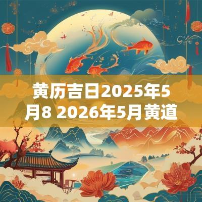黄历吉日2025年5月8 2026年5月黄道吉日