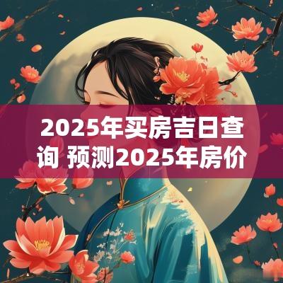 2025年买房吉日查询 预测2025年房价走势