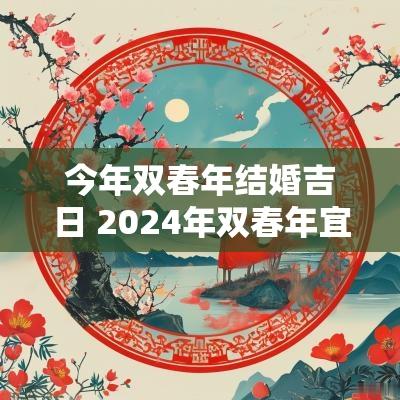 今年双春年结婚吉日 2025年双春年宜结婚吗