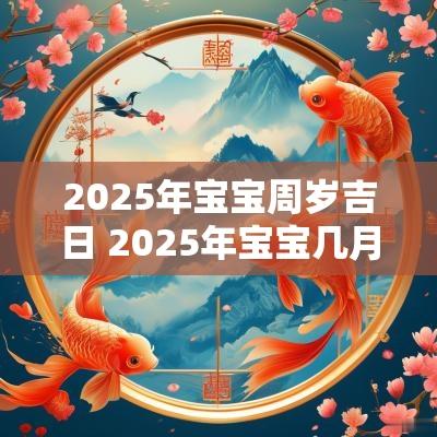 2025年宝宝周岁吉日 2025年宝宝几月份比较好