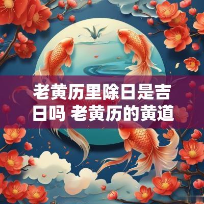 老黄历里除日是吉日吗 老黄历的黄道吉日是什么意思