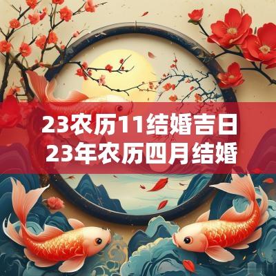 23农历11结婚吉日 23年农历四月结婚吉日