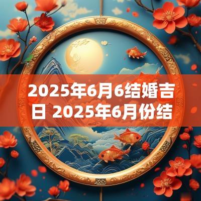 2025年6月6结婚吉日 2025年6月份结婚黄道吉日