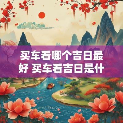 买车看哪个吉日最好 买车看吉日是什么类型