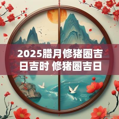 2025腊月修猪圈吉日吉时 修猪圈吉日吉时查询