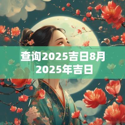 查询2025吉日8月 2025年吉日