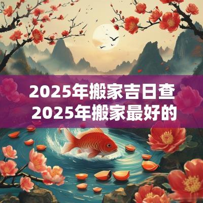 2025年搬家吉日查 2025年搬家最好的黄道吉日