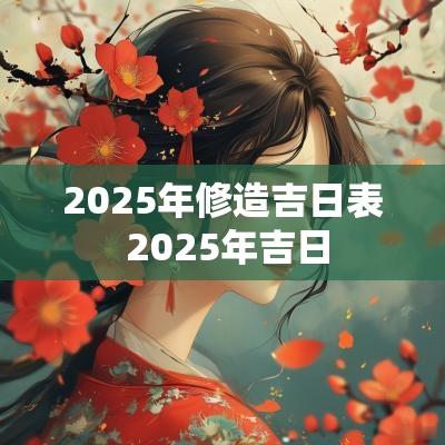 2025年修造吉日表 2025年吉日
