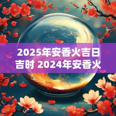 2025年安香火吉日吉时 2025年安香火吉日