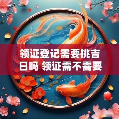 领证登记需要挑吉日吗 领证需不需要挑日子