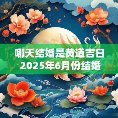 哪天结婚是黄道吉日 2025年6月份结婚黄道吉日有哪几天