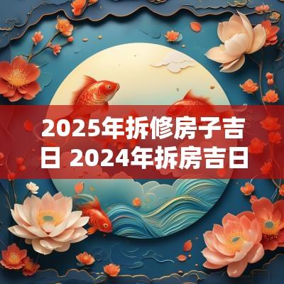 2025年拆修房子吉日 2025年拆房吉日
