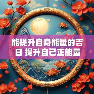 能提升自身能量的吉日 提升自己正能量的话
