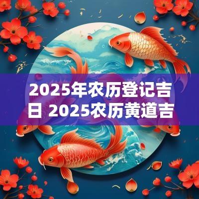 2025年农历登记吉日 2025农历黄道吉日查询