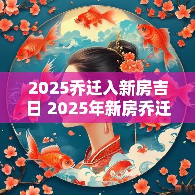 2025乔迁入新房吉日 2025年新房乔迁最佳吉日