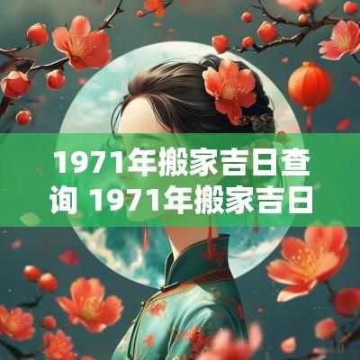1971年搬家吉日查询 1971年搬家吉日查询大全