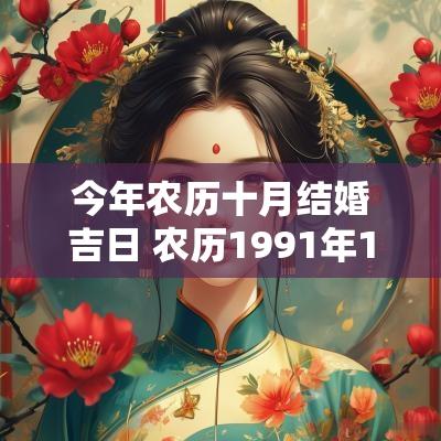 今年农历十月结婚吉日 农历1991年12月17今年结婚吉日
