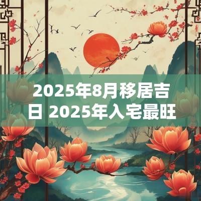 2025年8月移居吉日 2025年入宅最旺的吉日