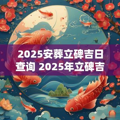 2025安葬立碑吉日查询 2025年立碑吉日