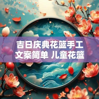吉日庆典花篮手工文案简单 儿童花篮手工文案